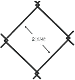 2 1/4" Inch Chain Link Fence